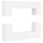 vidaXL TV-Schrankset Wandmontiert 5 pcs Weiß Holzwerkstoff
