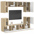 vidaXL TV-Schrankset Wandmontiert 5 pcs Sonoma-Eiche Holzwerkstoff