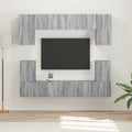 vidaXL TV-Schrankset Wandmontiert 5 pcs Graues Sonoma Holzwerkstoff
