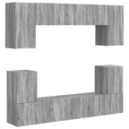 vidaXL TV-Schrankset Wandmontiert 5 pcs Graues Sonoma Holzwerkstoff