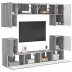 vidaXL TV-Schrankset Wandmontiert 5 pcs Graues Sonoma Holzwerkstoff