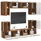vidaXL TV-Schrankset Wandmontiert 5 pcs Altholz Holzwerkstoff