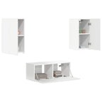 vidaXL TV-Schrankset Wandmontiert 6 pcs Weiß Holzwerkstoff