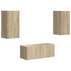 vidaXL TV-Schrankset Wandmontiert 6 pcs Sonoma-Eiche Holzwerkstoff