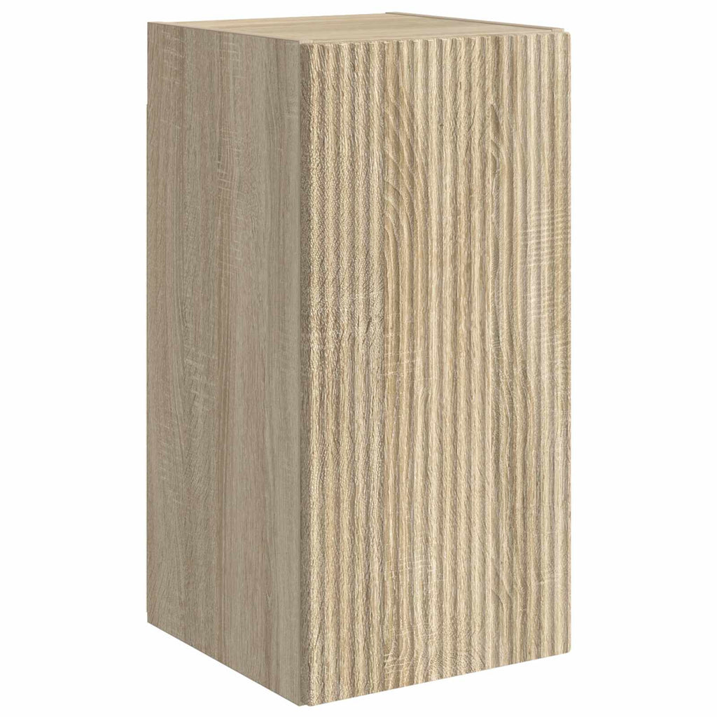 vidaXL TV-Schrankset Wandmontiert 6 pcs Sonoma-Eiche Holzwerkstoff
