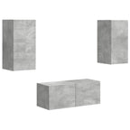 vidaXL TV-Schrankset Wandmontiert 6 pcs Beton Grau Holzwerkstoff