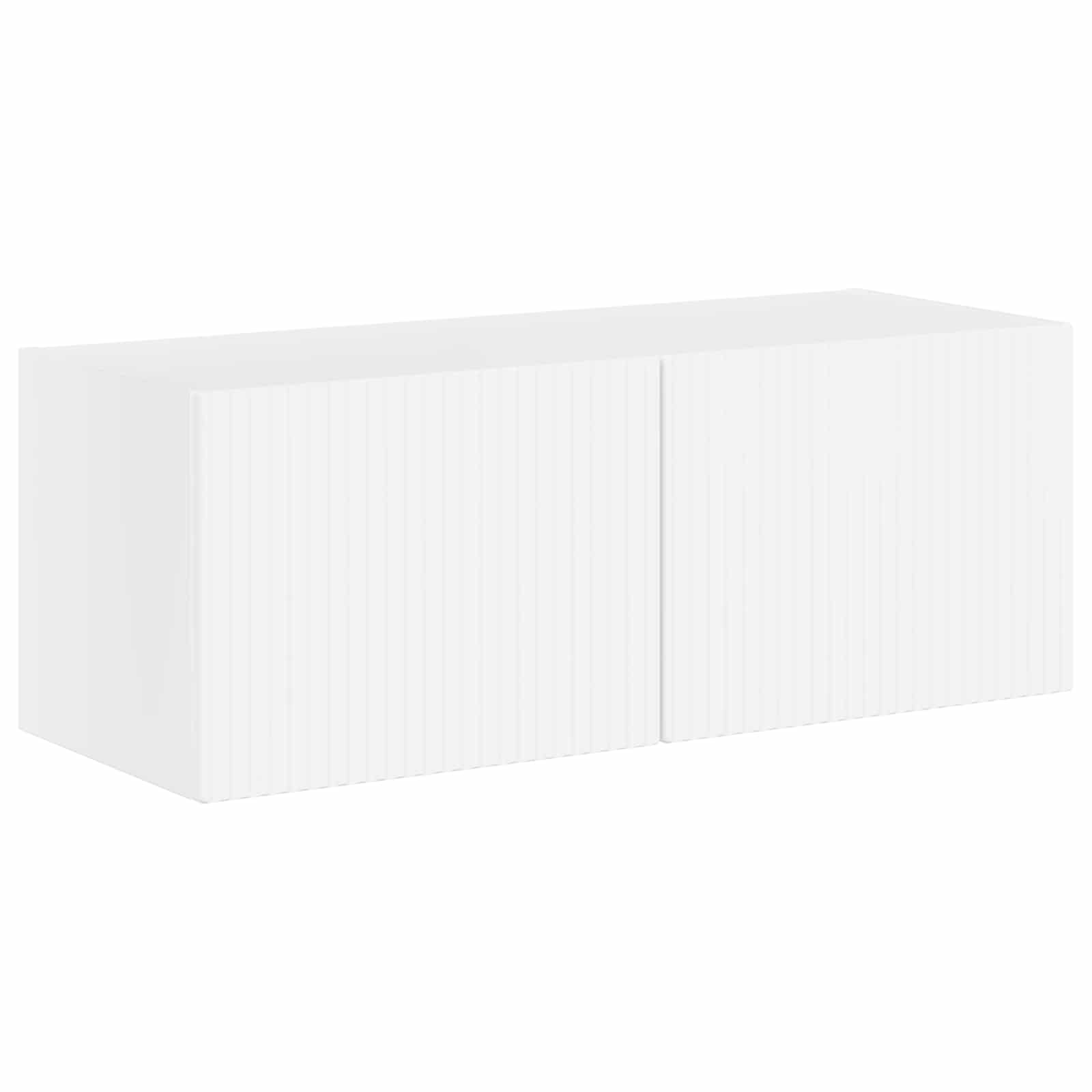 vidaXL TV-Schrankset Wandmontiert 6 pcs Hochglanz Weiß Holzwerkstoff