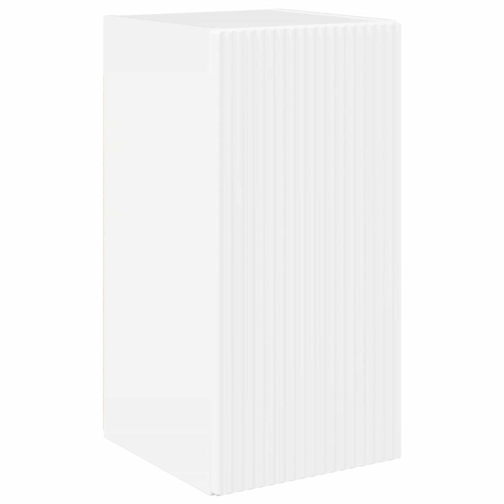vidaXL TV-Schrankset Wandmontiert 6 pcs Hochglanz Weiß Holzwerkstoff