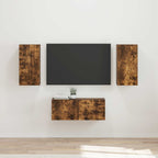 vidaXL TV-Schrankset 6 pcs Geräucherte Eiche Holzwerkstoff