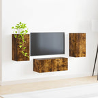 vidaXL TV-Schrankset 6 pcs Geräucherte Eiche Holzwerkstoff