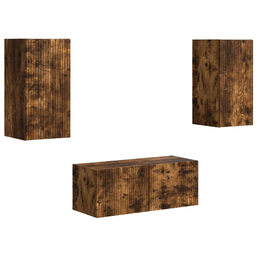 vidaXL TV-Schrankset 6 pcs Geräucherte Eiche Holzwerkstoff