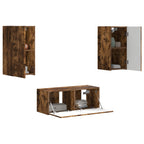 vidaXL TV-Schrankset 6 pcs Geräucherte Eiche Holzwerkstoff