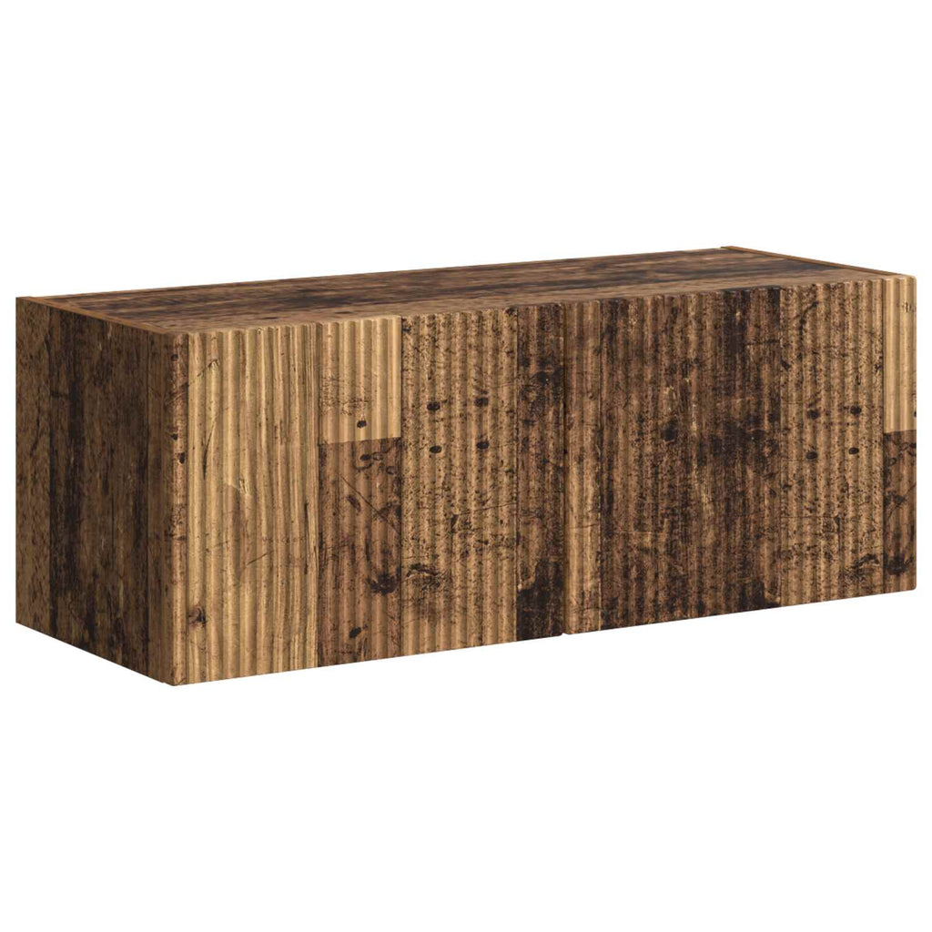vidaXL TV-Schrankset Wandmontiert 6 pcs Altholz Holzwerkstoff