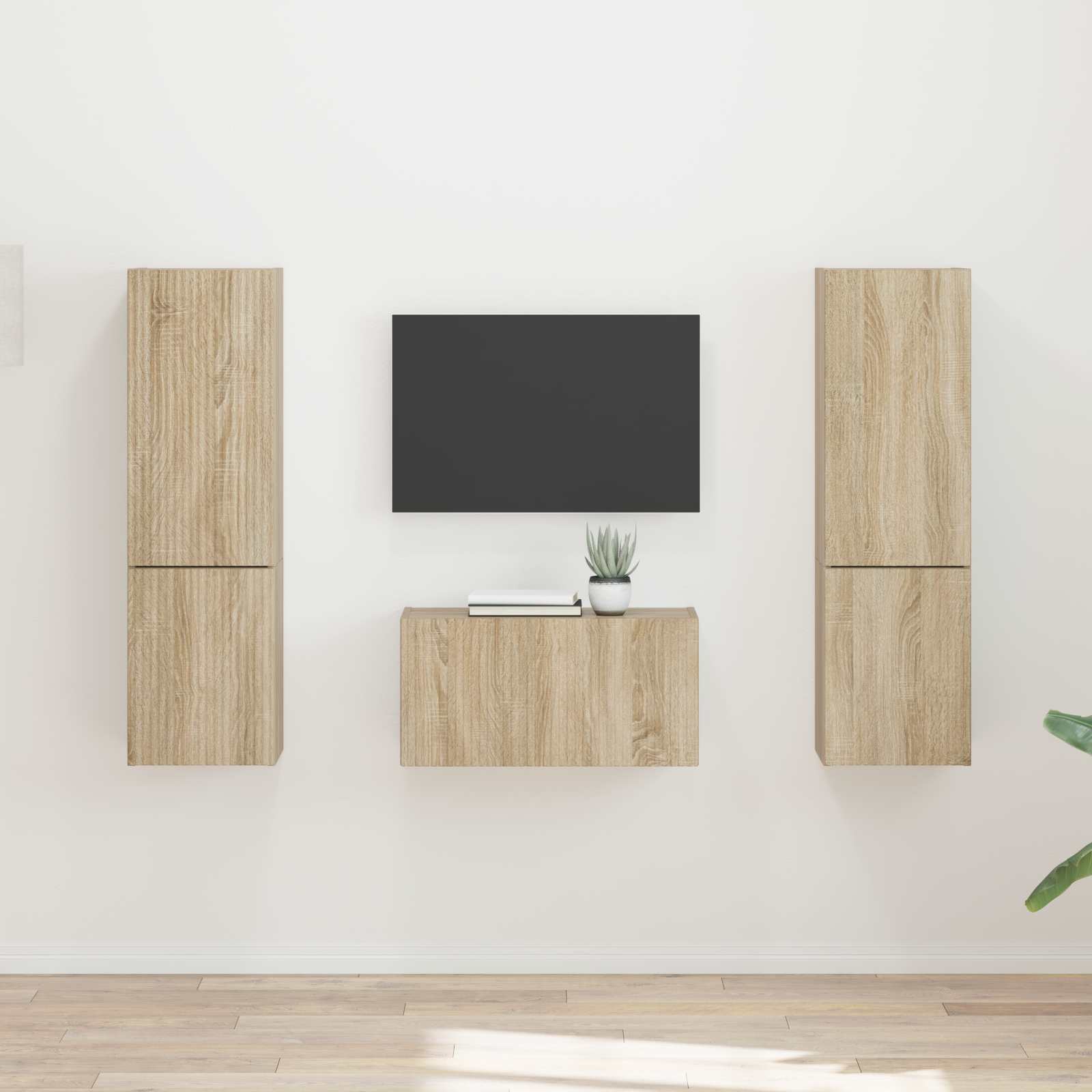 vidaXL TV-Schrankset 5 pcs Sonoma-Eiche Holzwerkstoff
