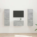 vidaXL TV-Schrankset 5 pcs Beton Grau Holzwerkstoff