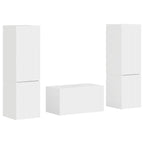 vidaXL TV-Schrankset 5 pcs Hochglanz Weiß Holzwerkstoff