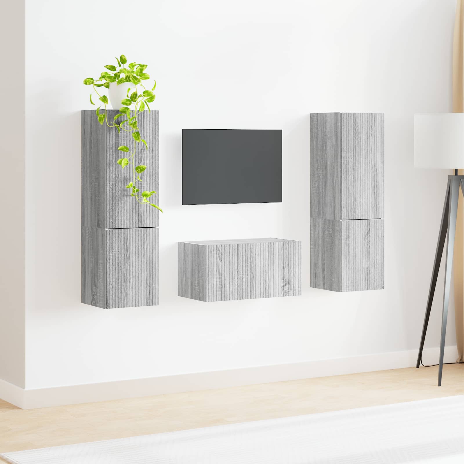 vidaXL TV-Schrankset 5 pcs Graues Sonoma Holzwerkstoff