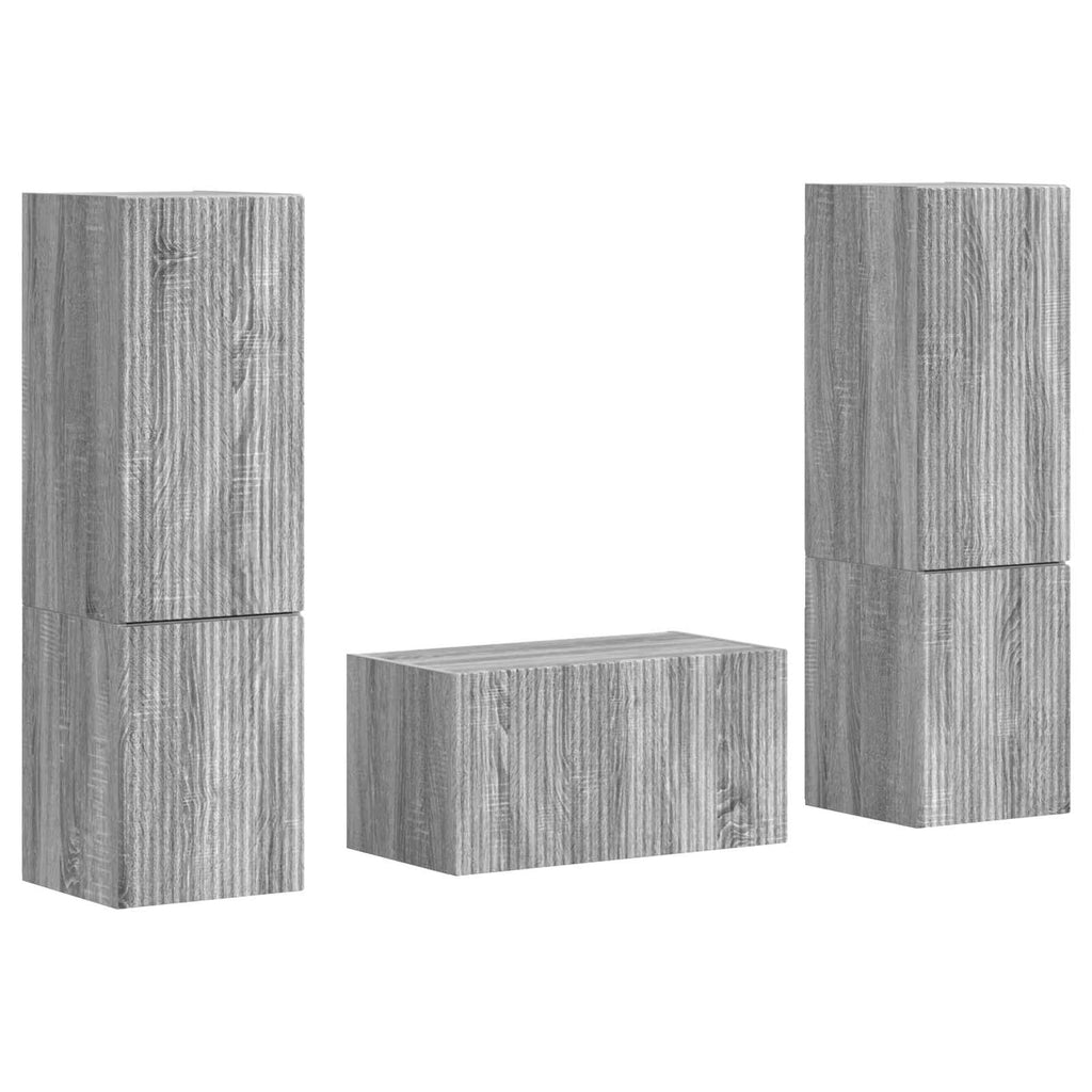 vidaXL TV-Schrankset 5 pcs Graues Sonoma Holzwerkstoff