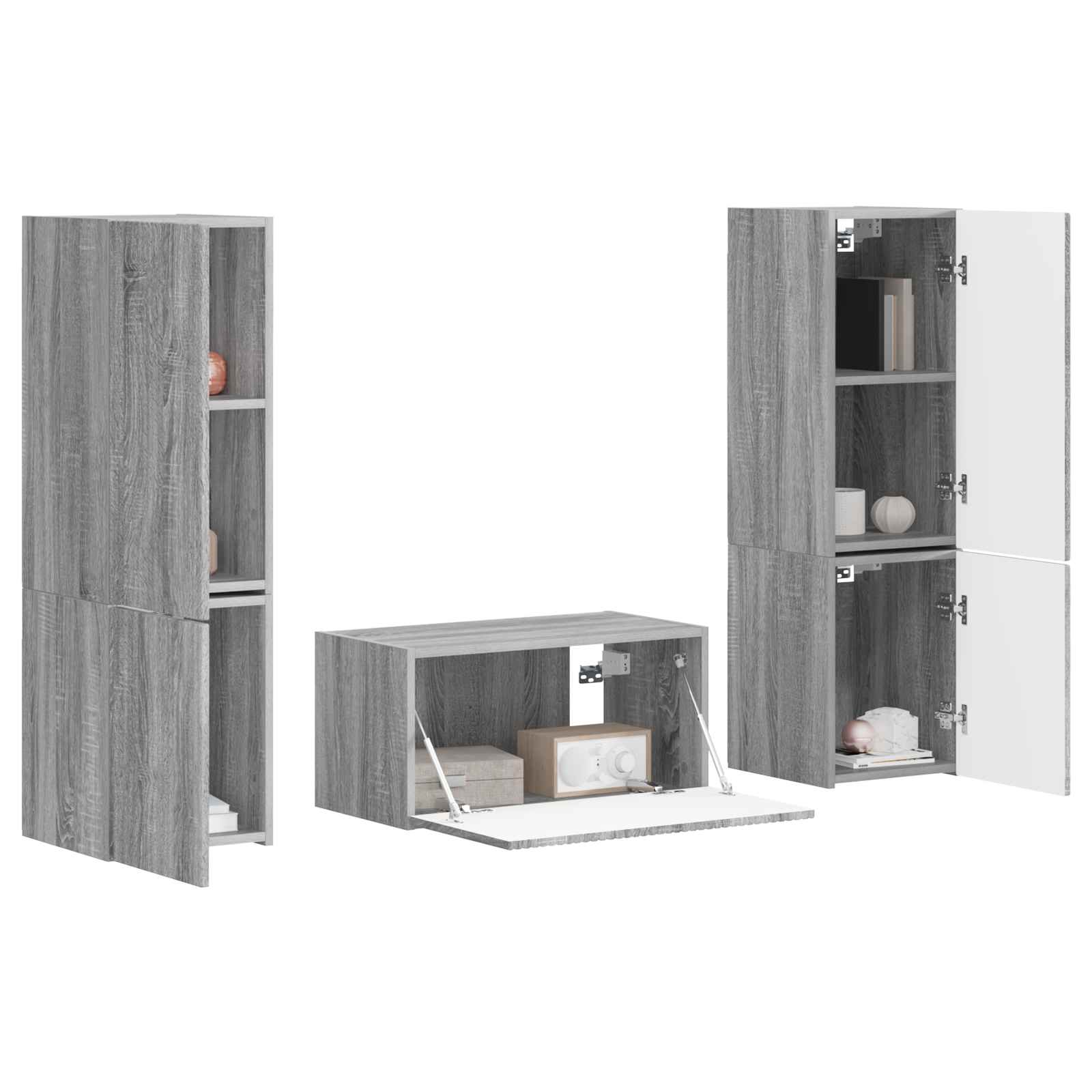 vidaXL TV-Schrankset 5 pcs Graues Sonoma Holzwerkstoff