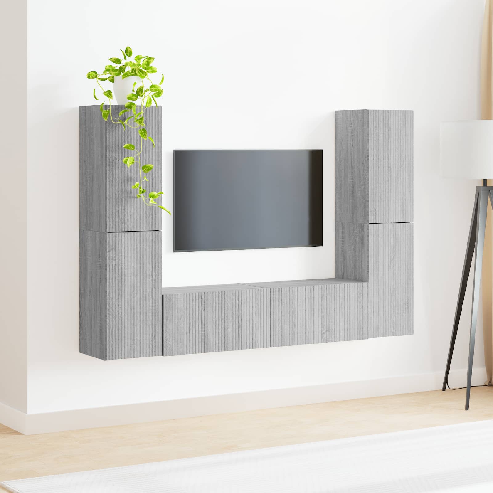 vidaXL TV-Schrankset 6 pcs Graues Sonoma Holzwerkstoff