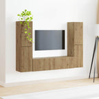 vidaXL TV-Schrankset 6 pcs Artisan-Eiche Holzwerkstoff