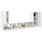 vidaXL TV-Schrankset 4 pcs Weiß Holzwerkstoff