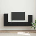 vidaXL TV-Schrankset 4 pcs Weiß Holzwerkstoff