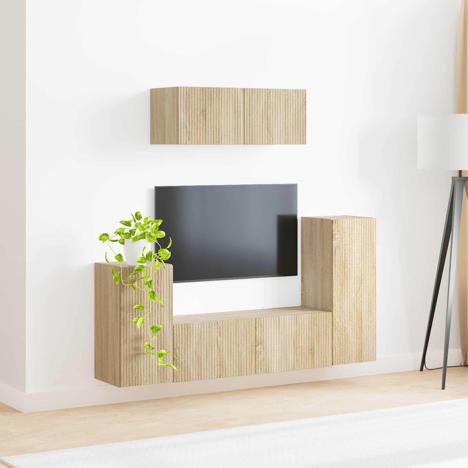 vidaXL TV-Schrankset 4 pcs Sonoma-Eiche Holzwerkstoff