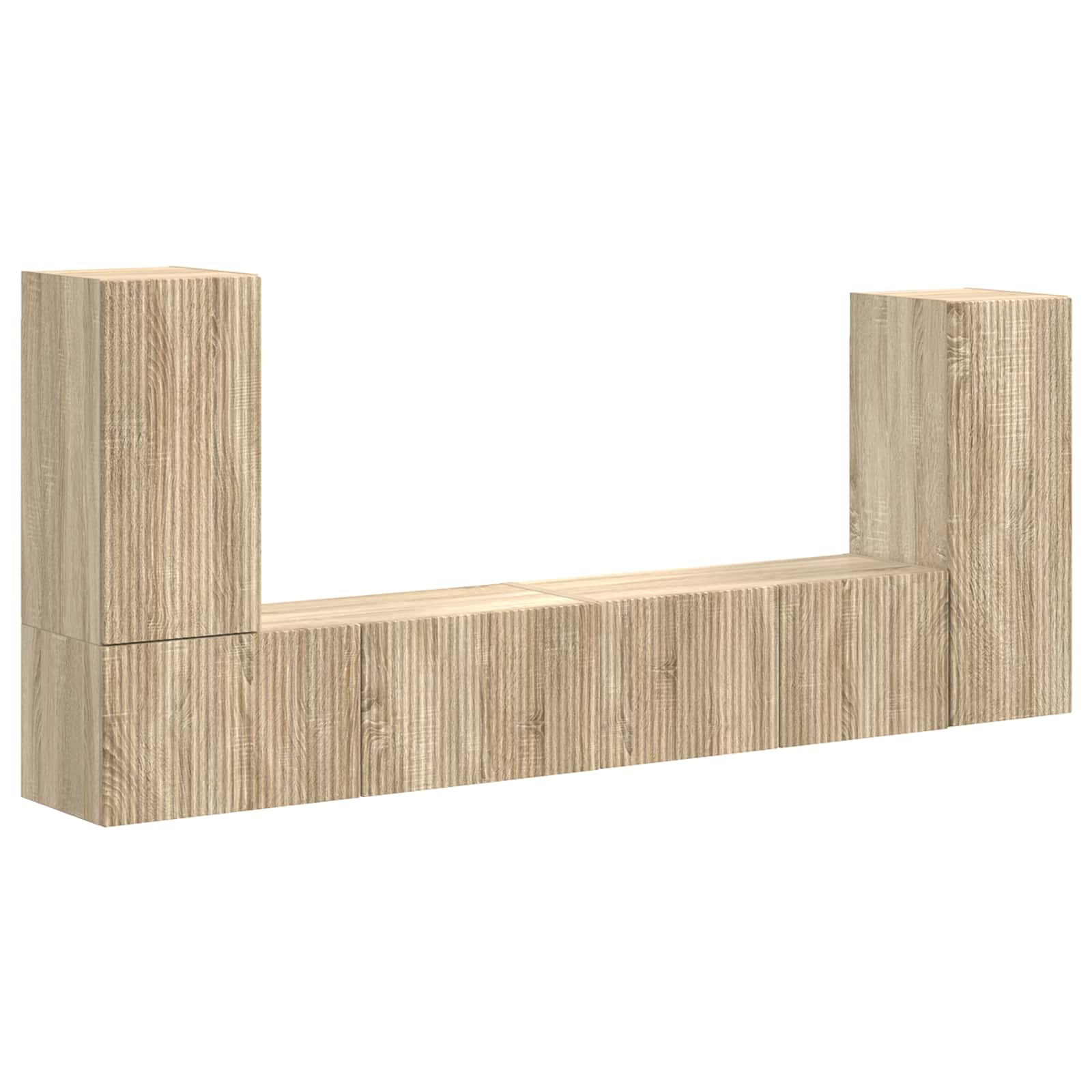vidaXL TV-Schrankset 4 pcs Sonoma-Eiche Holzwerkstoff