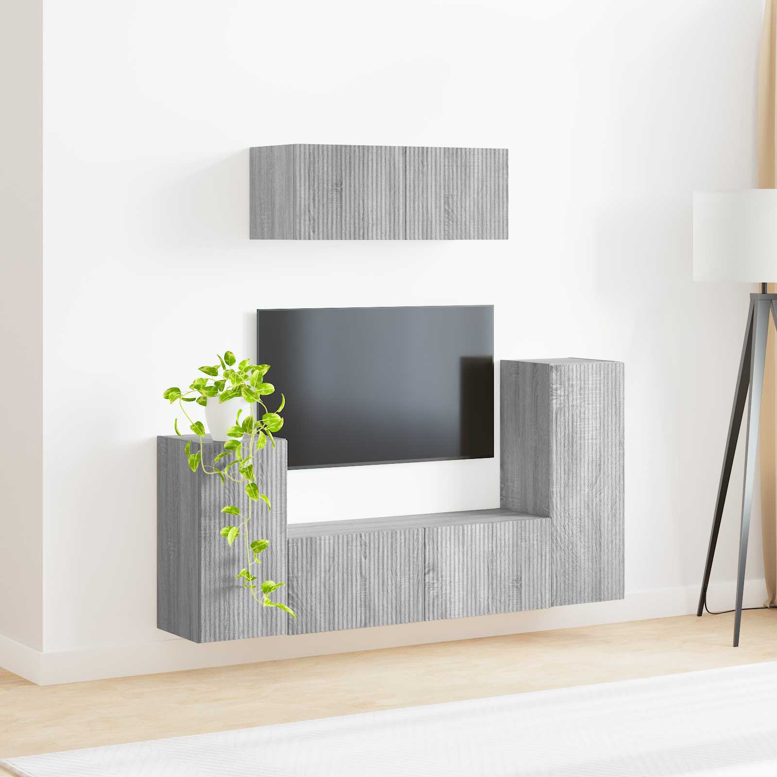 vidaXL TV-Schrankset 4 pcs Graues Sonoma Holzwerkstoff