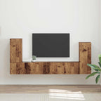 vidaXL TV-Schrankset 4 pcs Altholz Holzwerkstoff