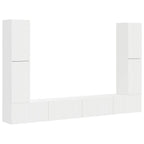 vidaXL TV-Schrankset 8 pcs Weiß Holzwerkstoff