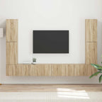 vidaXL TV-Schrankset 8 pcs Sonoma-Eiche Holzwerkstoff