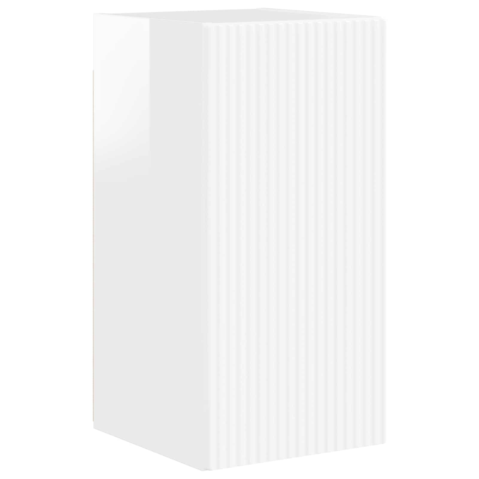vidaXL TV-Schrankset 8 pcs Hochglanz Weiß Holzwerkstoff
