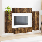 vidaXL TV-Schrankset 8 pcs Geräucherte Eiche Holzwerkstoff
