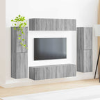 vidaXL TV-Schrankset 8 pcs Graues Sonoma Holzwerkstoff
