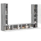 vidaXL TV-Schrankset 8 pcs Graues Sonoma Holzwerkstoff