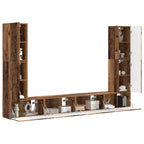 vidaXL TV-Schrankset 8 pcs Altholz Holzwerkstoff