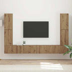 vidaXL TV-Schrankset 8 pcs Artisan-Eiche Holzwerkstoff