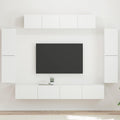 vidaXL TV-Schränk 8 pcs Weiß