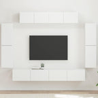 vidaXL TV-Schränk 8 pcs Weiß
