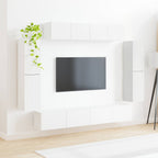 vidaXL TV-Schränk 8 pcs Weiß