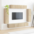 vidaXL TV-Schränk 8 pcs Sonoma-Eiche