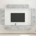 vidaXL TV-Schränk 8 pcs Beton Grau