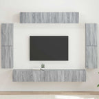 vidaXL TV-Schränk 8 pcs Graues Sonoma