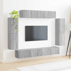 vidaXL TV-Schränk 8 pcs Graues Sonoma