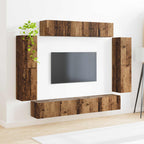 vidaXL TV-Schränk 8 pcs Altholz