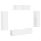 vidaXL TV-Schränk 5 pcs Weiß