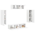 vidaXL TV-Schränk 5 pcs Weiß