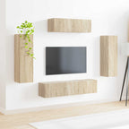 vidaXL TV-Schränk 5 pcs Sonoma-Eiche